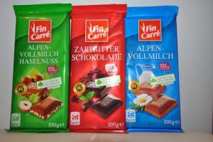 Шоколад-Fin Carre-молочный с орехом из Германии
